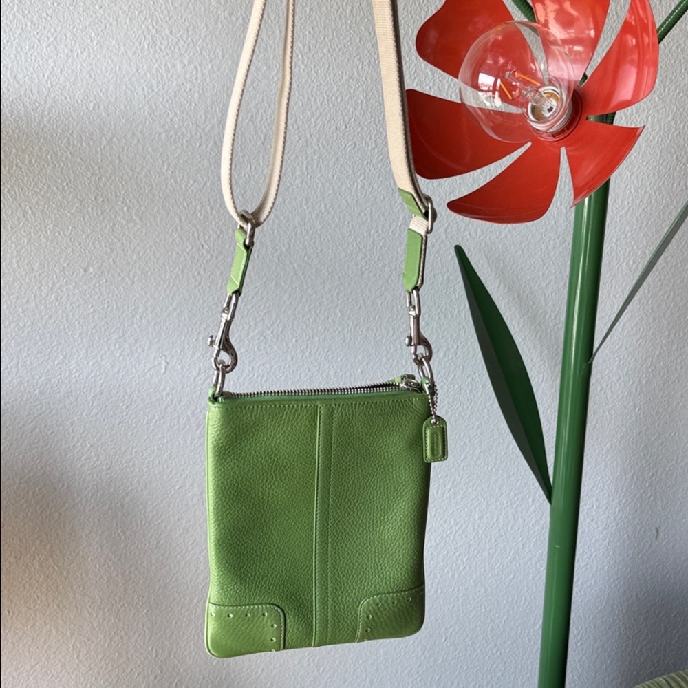 Coach Green Leather Crossbody Bag